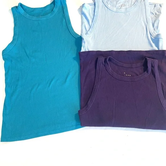 Bundle: a new day Bright  Ribbed Tank Top. M - Picture 3 of 8